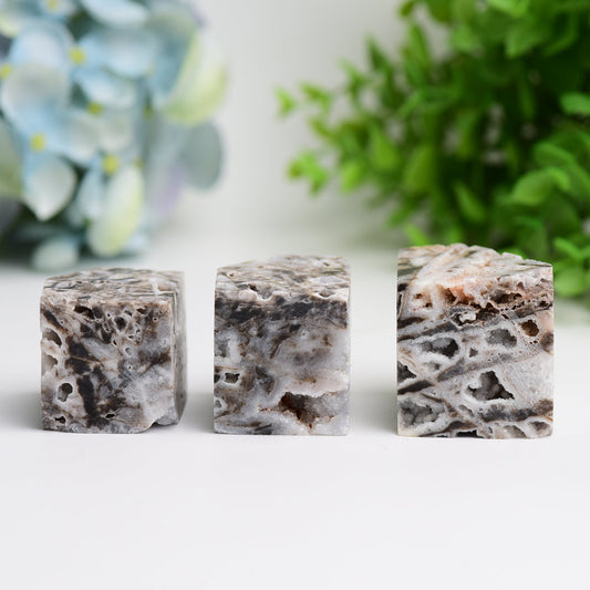 1.5" Druzy Zinc Cube Crystal Carving Bulk Wholesale