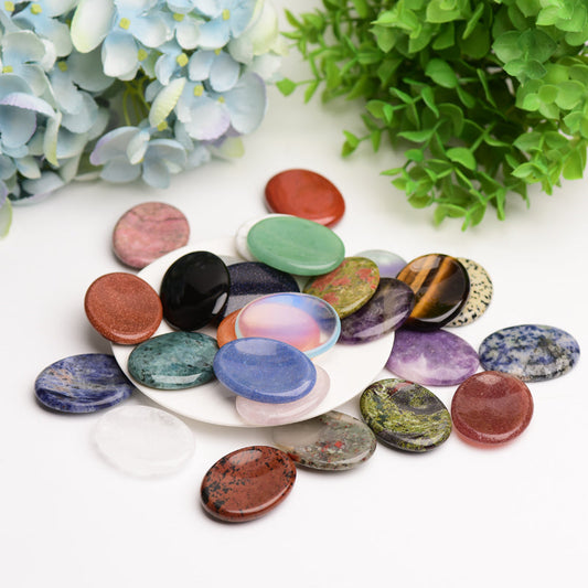 1.8" Mixed Crystal Worry Stone Bulk Wholesale