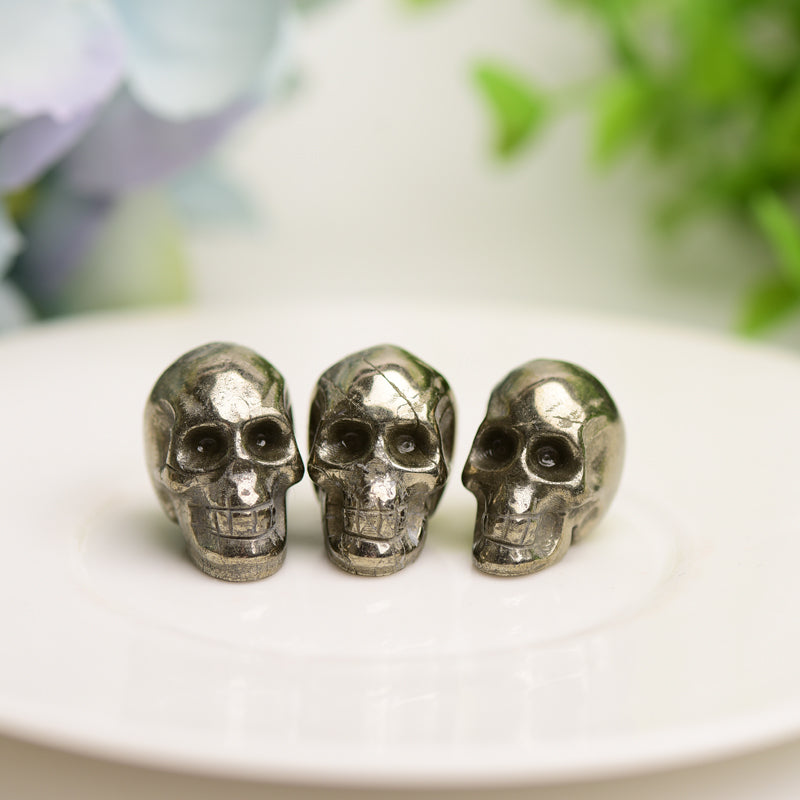0.8" Mini Pyrite Skull Bulk Wholesale