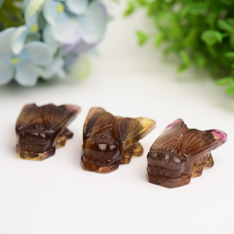 2.0" Fluorite Cicada Crystal Carving Bulk Wholesale