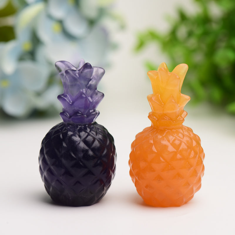 2.5" Pinapple Crystal Carving Bulk Wholesale