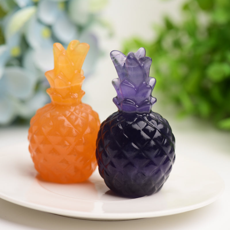 2.5" Pinapple Crystal Carving Bulk Wholesale