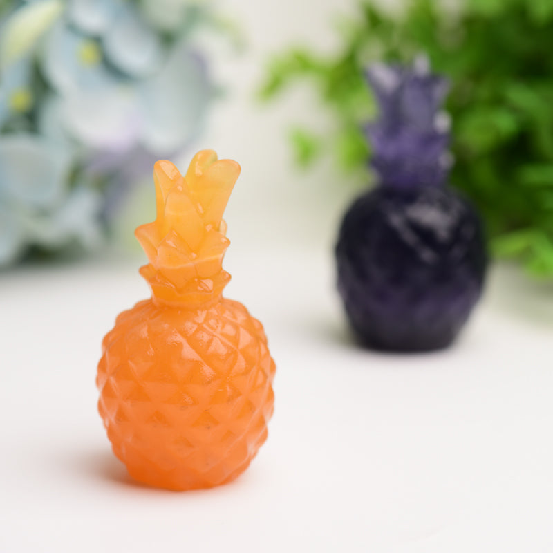 2.5" Pinapple Crystal Carving Bulk Wholesale