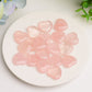 0.8" Mini Rose Quartz Heart Crystal Carving Bulk Wholesale