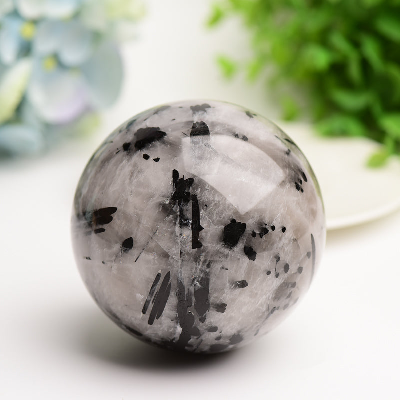 2.5"-4.0" Black Tourmaline Crystal Sphere Bulk Wholesale