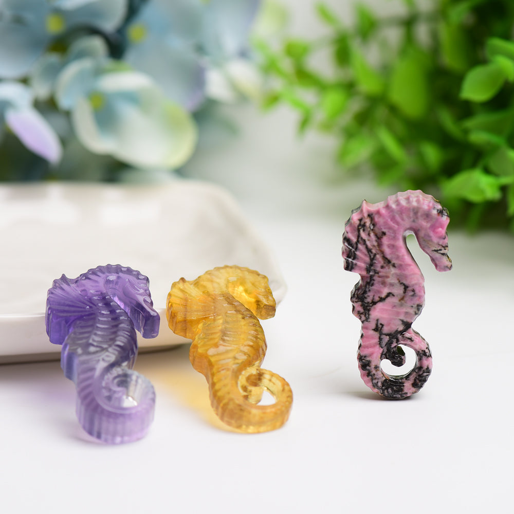 2.0" Hippocampus Crystal Carving Bulk Wholesale