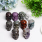 2.0" Mixed Crystal Skull Carving Bulk Wholesale