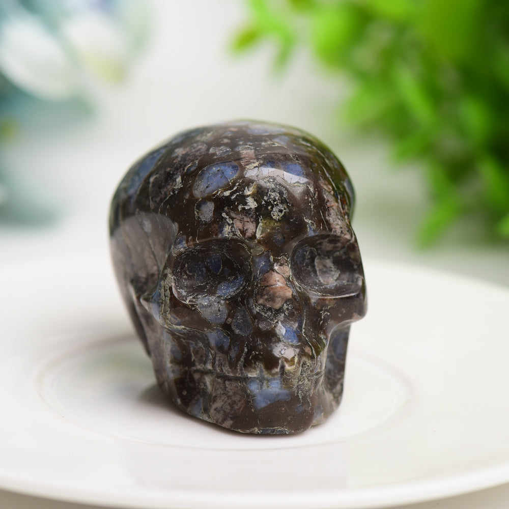 2.0" Mixed Crystal Skull Carving Bulk Wholesale