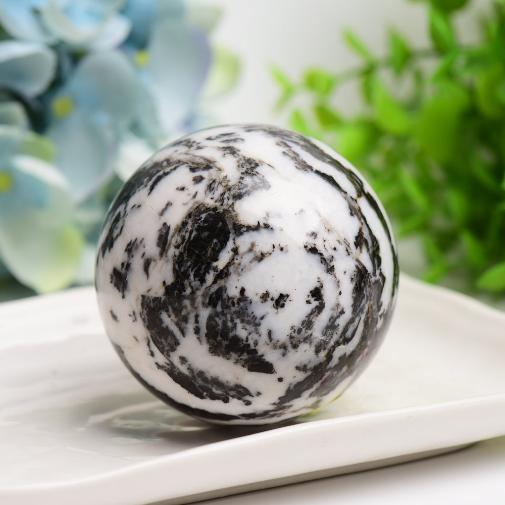 2.5"-4.0" Zebra Jasper Crystal Sphere Bulk Wholesale