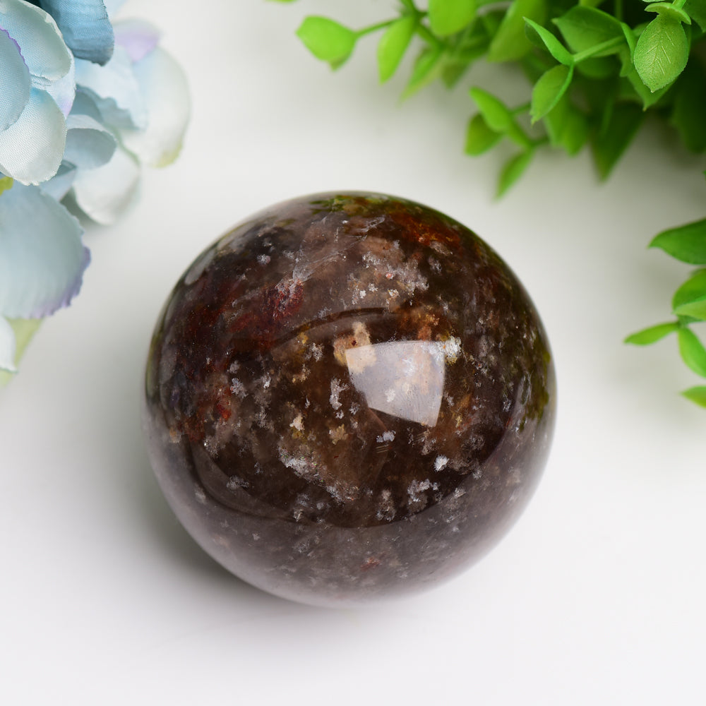 2.5"-4.0" Red Calcite Crystal Sphere Bulk Wholoesale