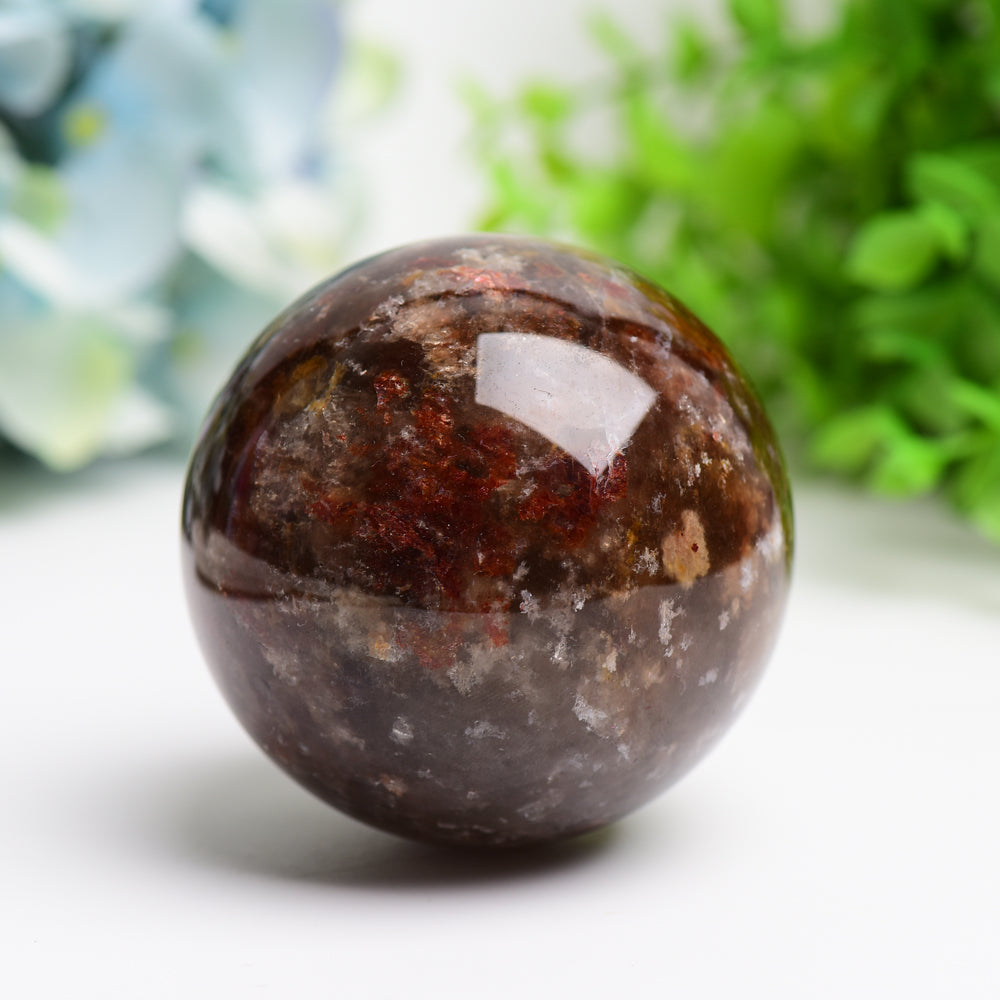 2.5"-4.0" Red Calcite Crystal Sphere Bulk Wholoesale