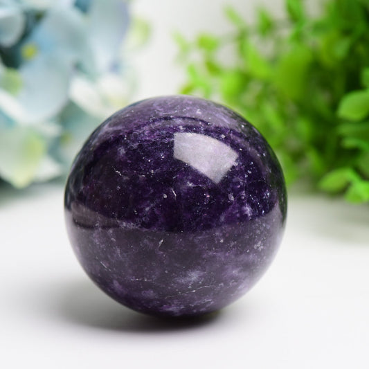2.5"-4.0" Purple Lepidolite Crystal Sphere Bulk Wholesale