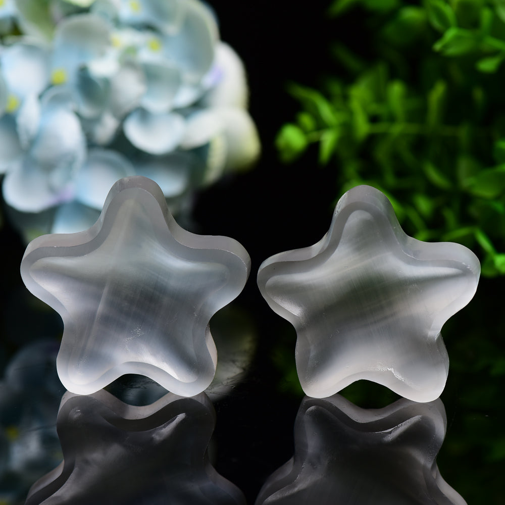 2.3" Star Shape Selenite Bowl Bulk Wholesale
