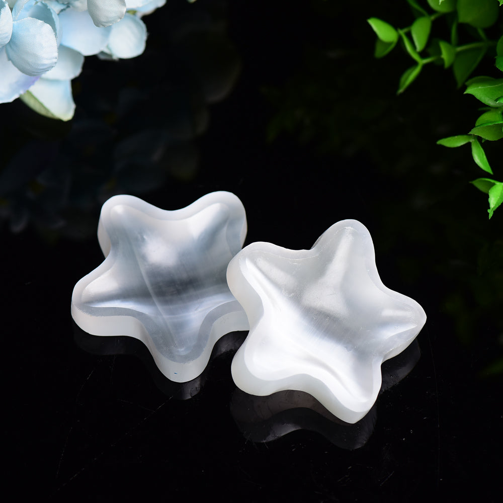 2.3" Star Shape Selenite Bowl Bulk Wholesale