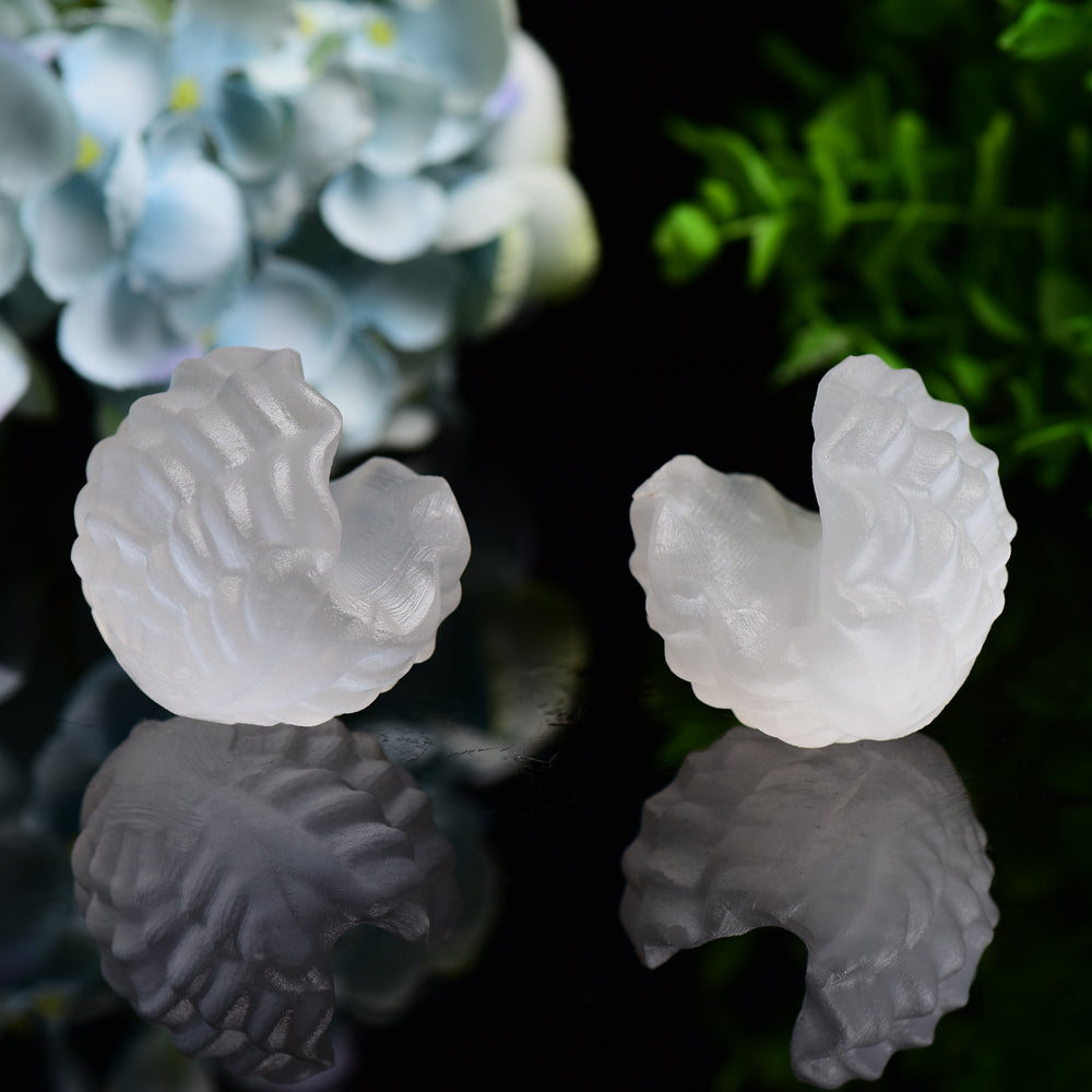 2.4" Selenite Shell Shape Carving Bulk Wholesale
