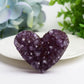 1.2"-2.5" Amethyst Cluster Heart Shape Crystal Carving Bulk Wholesale