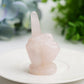 2.7" Mixed Crystal Middle Finger Gesture Crytsal Carving Bulk Wholesale