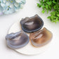 2.5" Agate Hello Kitty Bowl Crystal Carving Bulk Wholesale