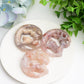 1.95" Flower Agate Deer Moon Crystal Carving Bulk Wholesale
