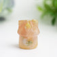 1.1" Flower Agate Mini House Crytsal Carving Bulk Wholesale