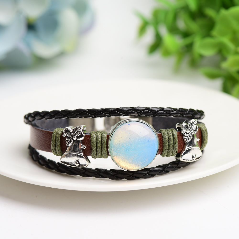 Mixed Crystal Bracelet with Metal Snap Joint Bulk Wholesale