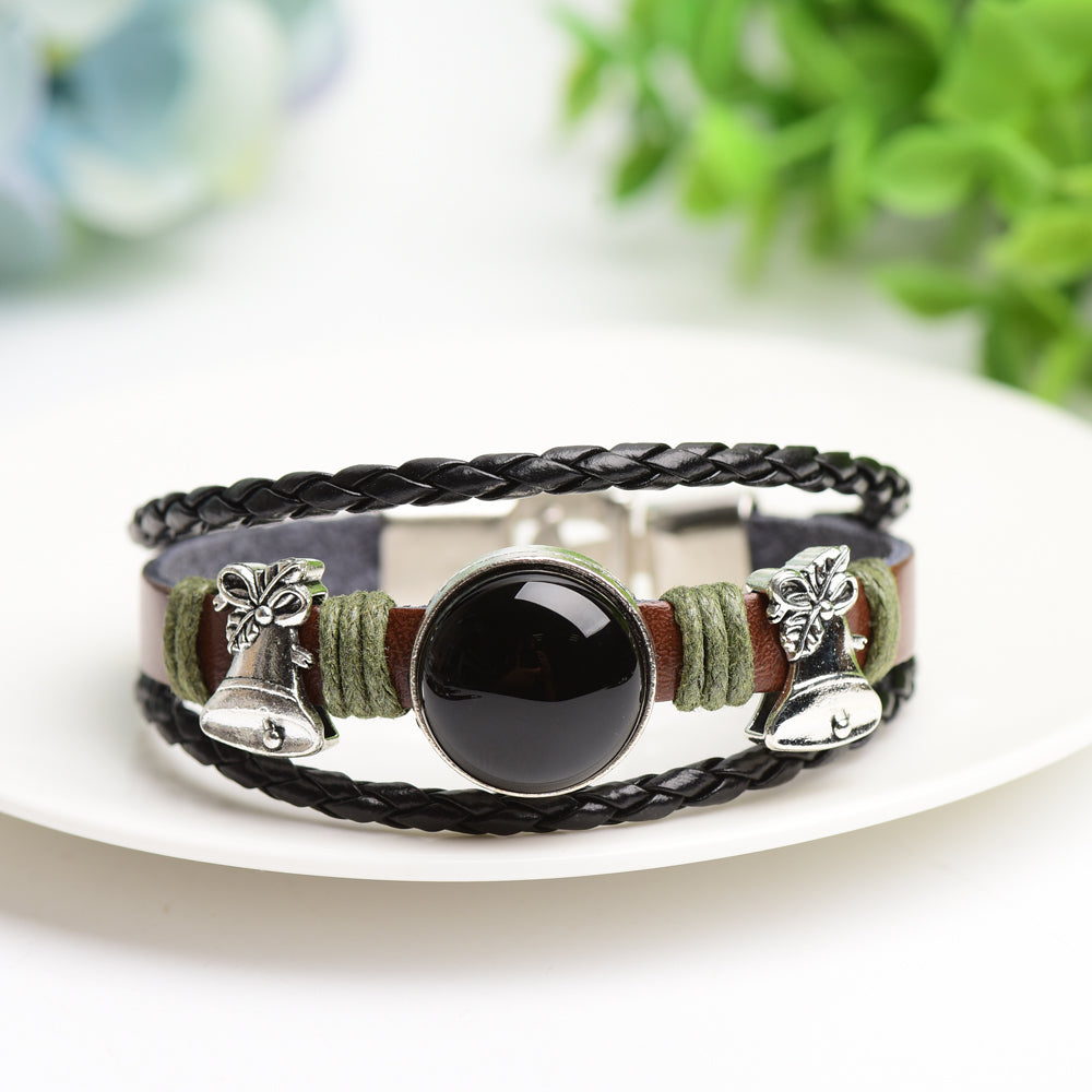 Mixed Crystal Bracelet with Metal Snap Joint Bulk Wholesale