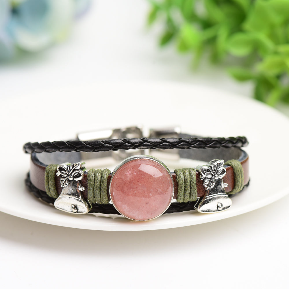 Mixed Crystal Bracelet with Metal Snap Joint Bulk Wholesale