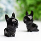 2.2" Black Obsidian Dog Crystal Carving
