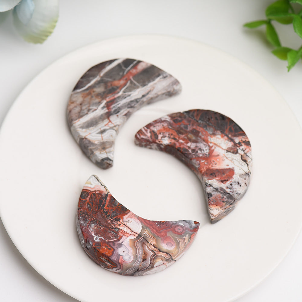 1.8" Mexican Onyx Moon Crystal Carving Bulk Wholesale