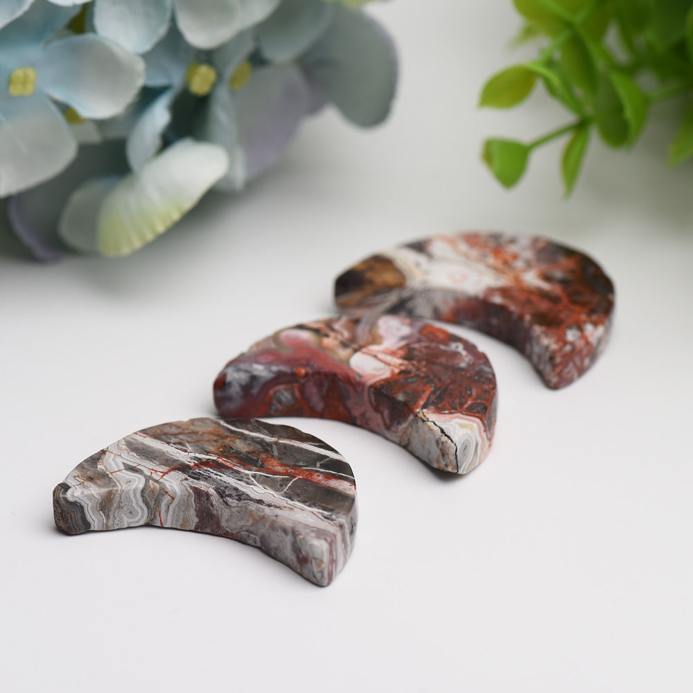 1.8" Mexican Onyx Moon Crystal Carving Bulk Wholesale