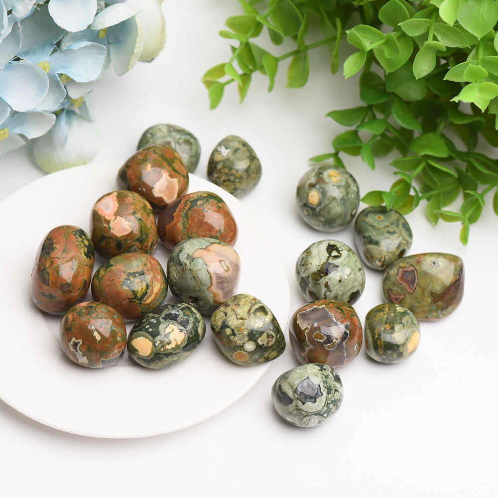 Rainforest Jasper Crystal Tumbles Bag Bulk Wholesale