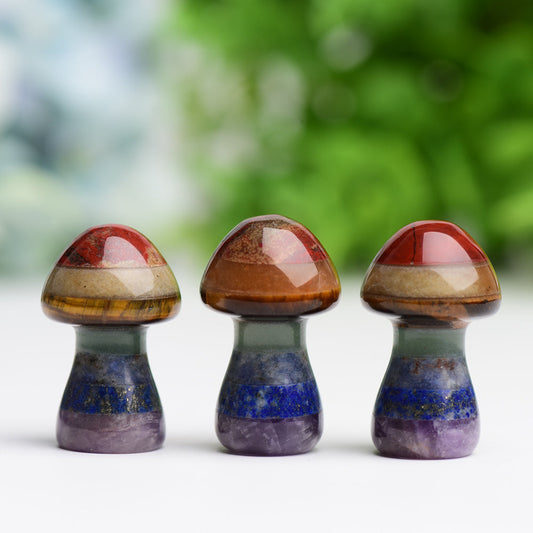 1.3" Chakra Mushroom Crystal Carving