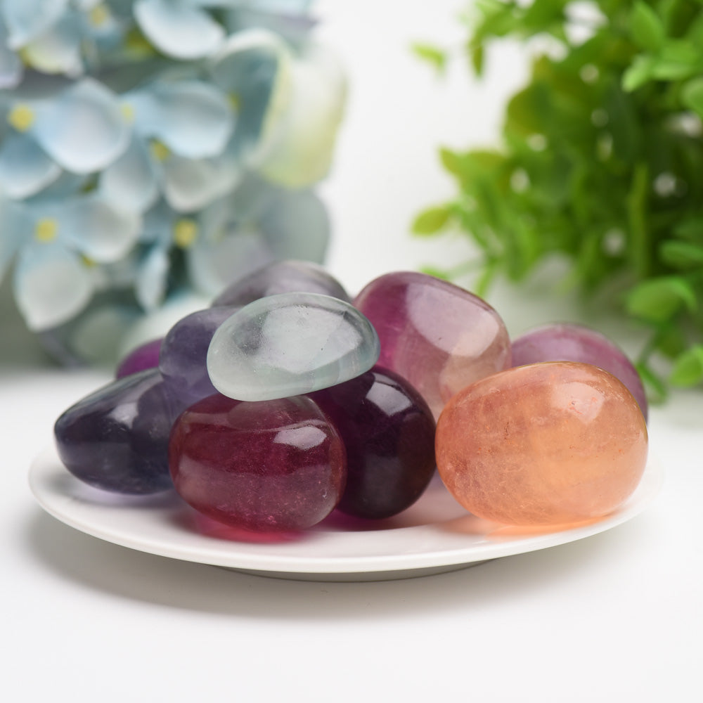 Rainbow Fluorite Crystal Tumbles Bag Bulk Wholesale