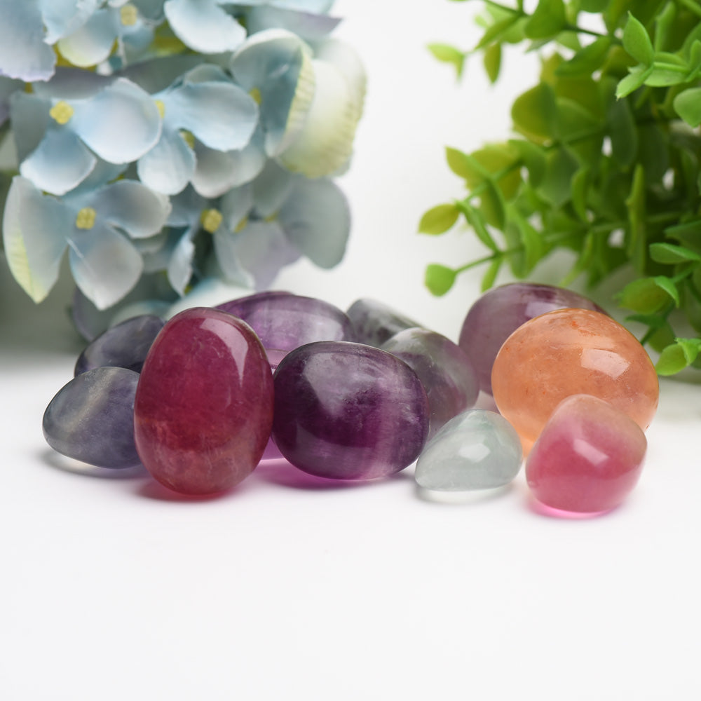 Rainbow Fluorite Crystal Tumbles Bag Bulk Wholesale
