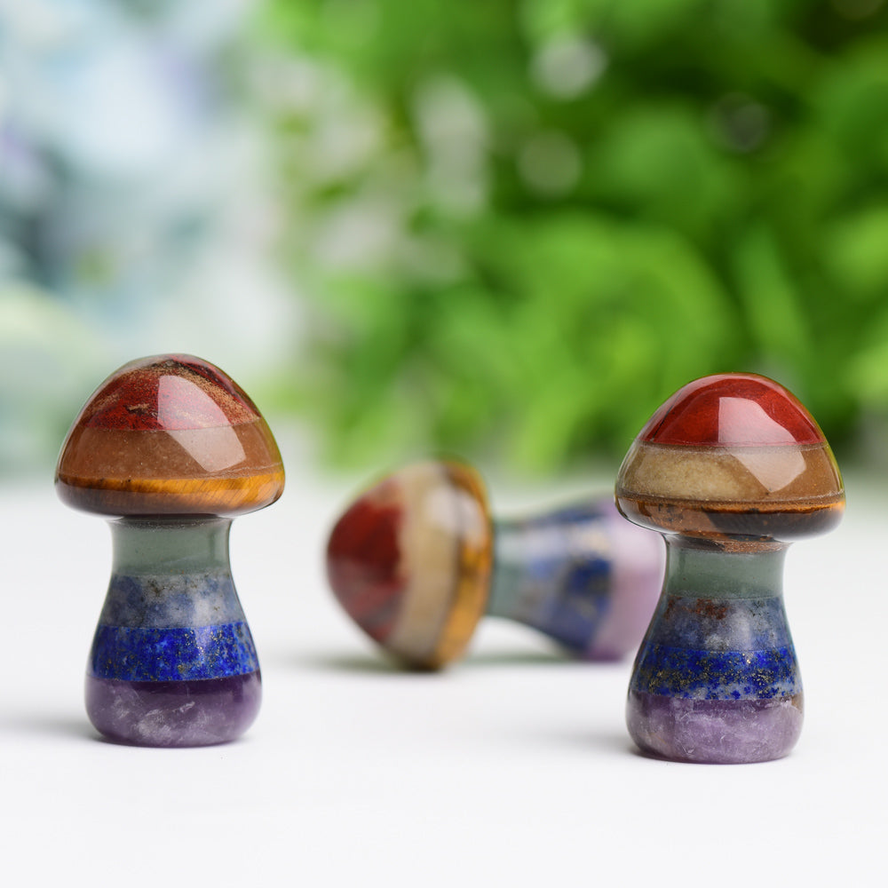 1.3" Chakra Mushroom Crystal Carving