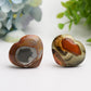 1.4" Polychrome Heart Crystal Carving Palm Stone Bulk Wholesale