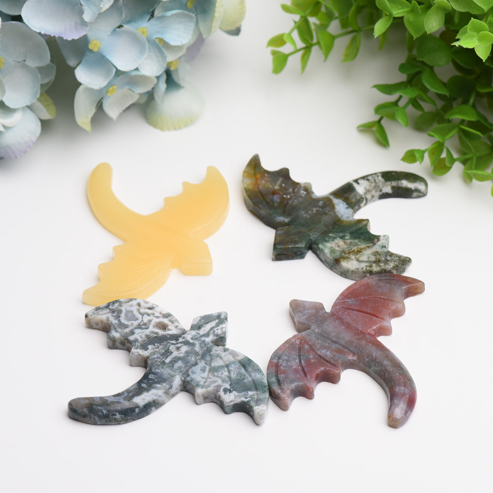3.5" Flying Dragon Crystal Carving Bulk Wholesale