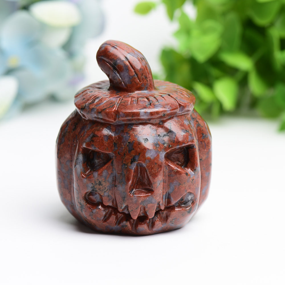 2.8" Re Que Sera Pumpkin Crystal Carving for Halloween Bulk Wholesale