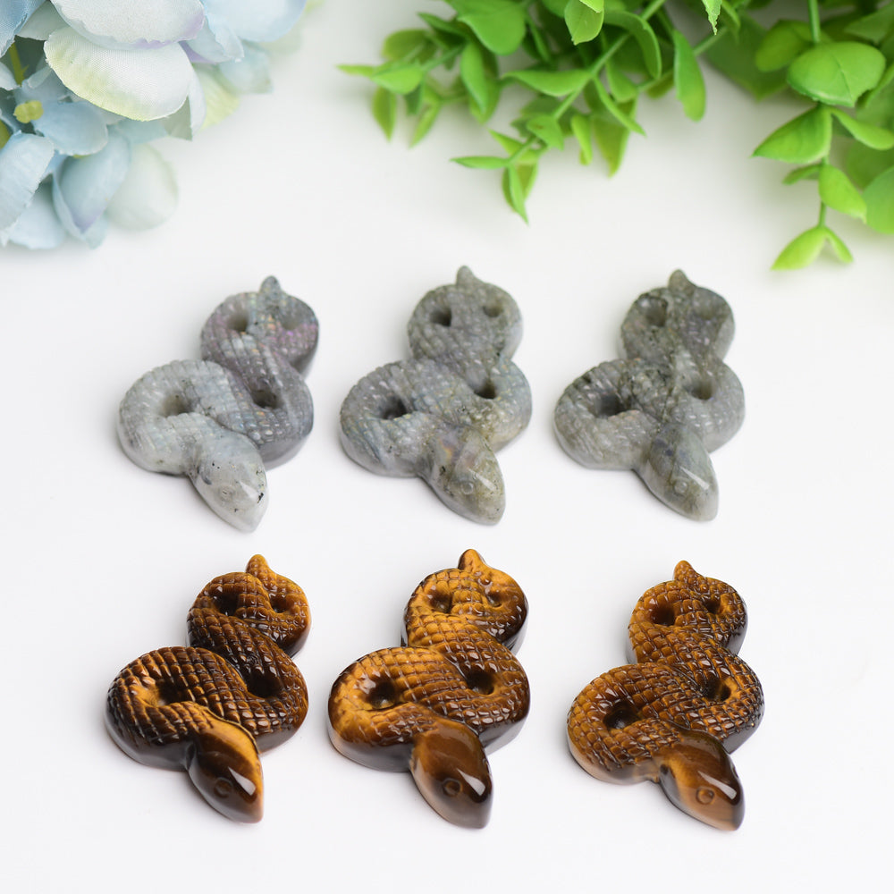 1.7" Snake crystal Carvings