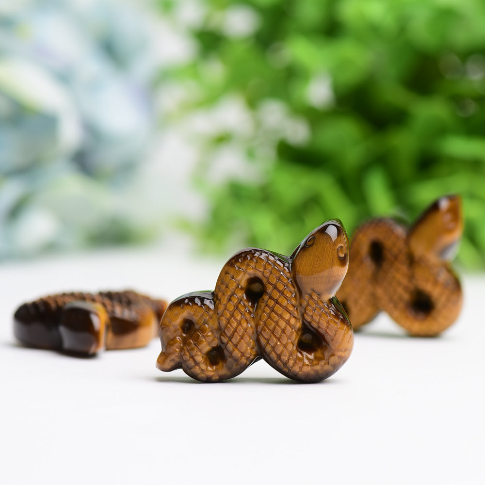 1.7" Snake crystal Carvings