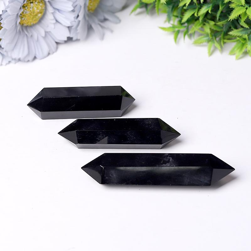 Wholesale Black Obsidian Double Terminated Point Crystal wholesale suppliers