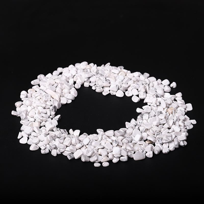 0.1kg Different Size Howlite Chips Crystal Chips for Decoration Crystal wholesale suppliers