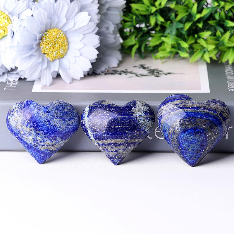 2.0-2.5" Lapis Heart Shape Crystal Carvings Crystal wholesale suppliers