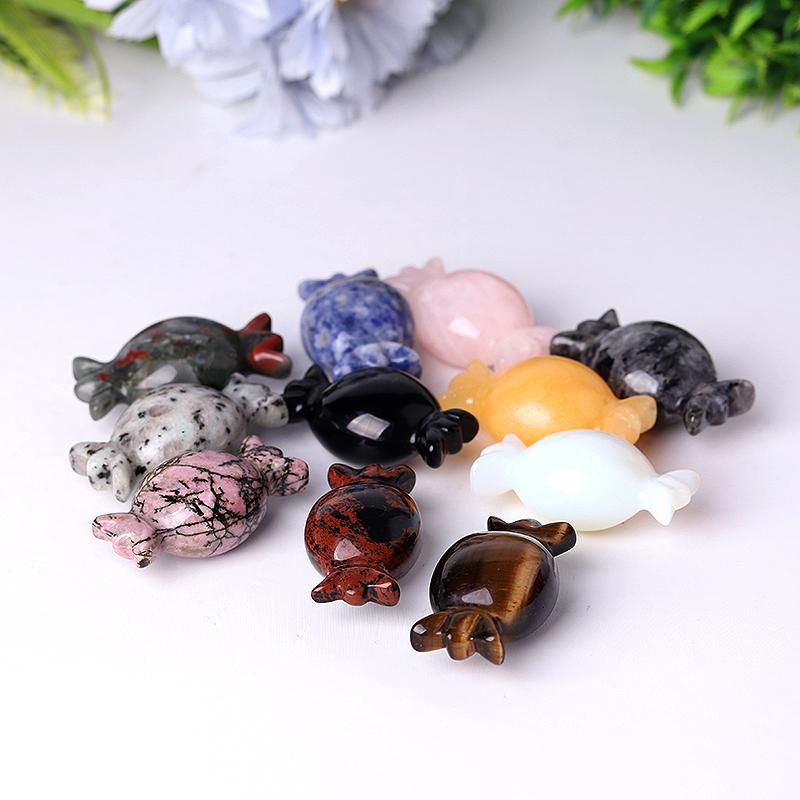 2" High Quality Natural Carved Crystal Candy Carving for Gift Crystal wholesale suppliers