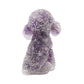Resin Dog Figurines with Amethsyt Gravel Toy Poodle