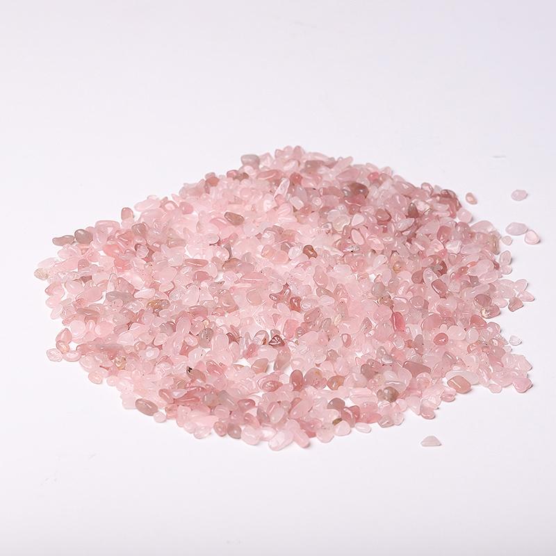 0.1kg Different Size High Quality Natural Rose Quartz Chips Crystal Chips for Decoration Crystal wholesale suppliers