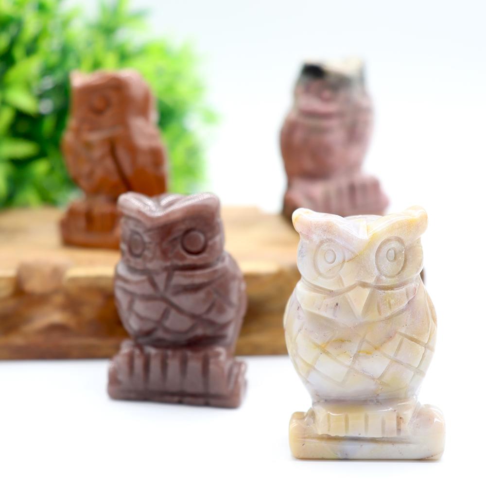 Hand Carved Owl Shaped Crystal Animal Carving Crystal wholesale suppliers