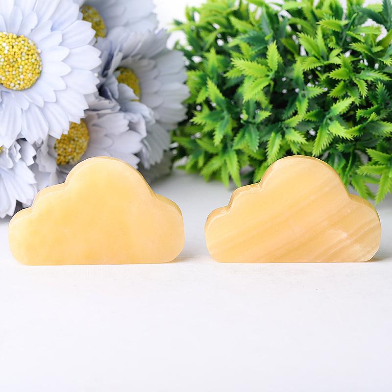 2.8" Yellow Jade  Cloud Crystal Carvings Crystal wholesale suppliers