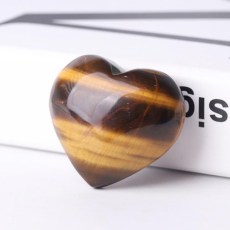 2" Tiger's Eye Heart Crystal Carvings Crystal wholesale suppliers