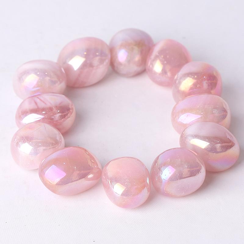 0.1kg Aura Rose Quartz Tumbles Crystal wholesale suppliers